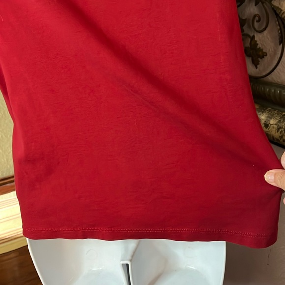 PENDLETON ROUND-UP tee-Cotton red short sleeve logo V-Neckline Sz L - Picture 7 of 12